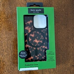 Kate Spade New York iPhone 16 Pro Protective Case with MagSafe in Tortoise